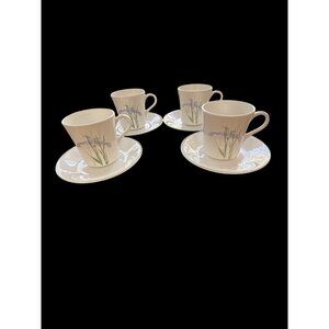 Corelle By Corning 8-Piece Shadow Iris Cup & Saucer Set 4 Each #2